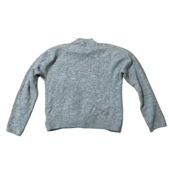 WAYF Mock Neck Tie Waist Gray Sweater XS - Picture 3 of 7
